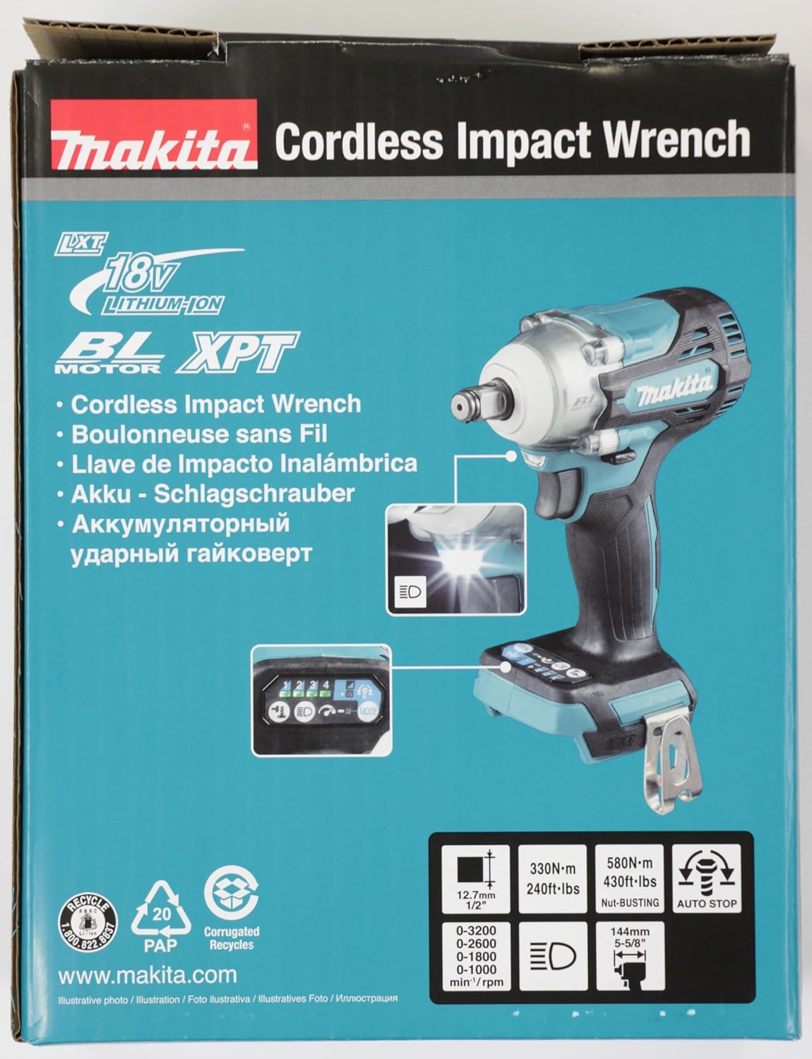 Makita 18V Brushless Impact Wrench DTW300Z β Compact Power, Body Only